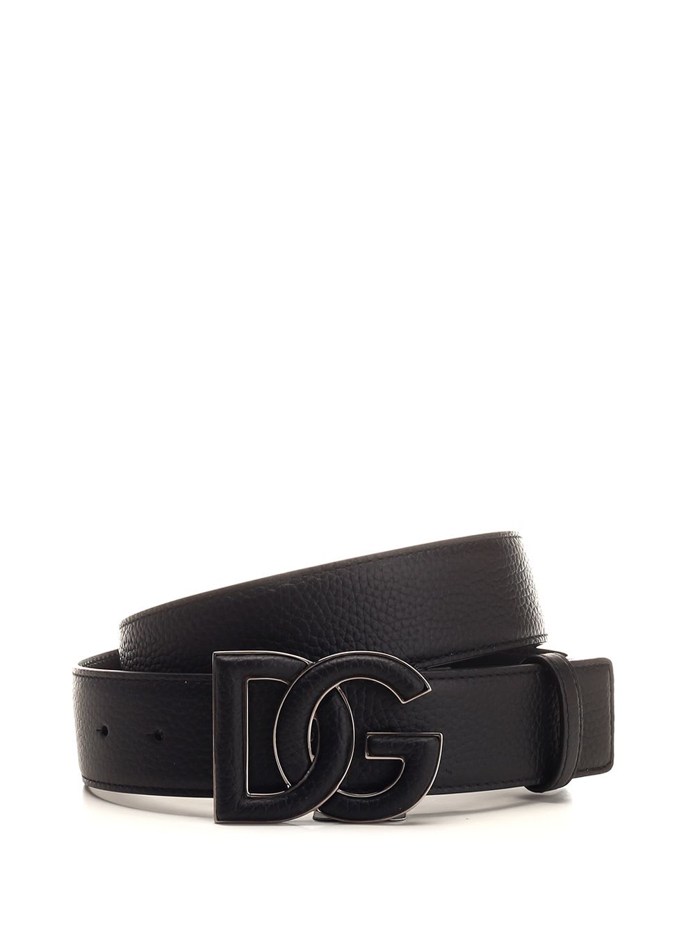 Shop Dolce & Gabbana Leather Belt In Black