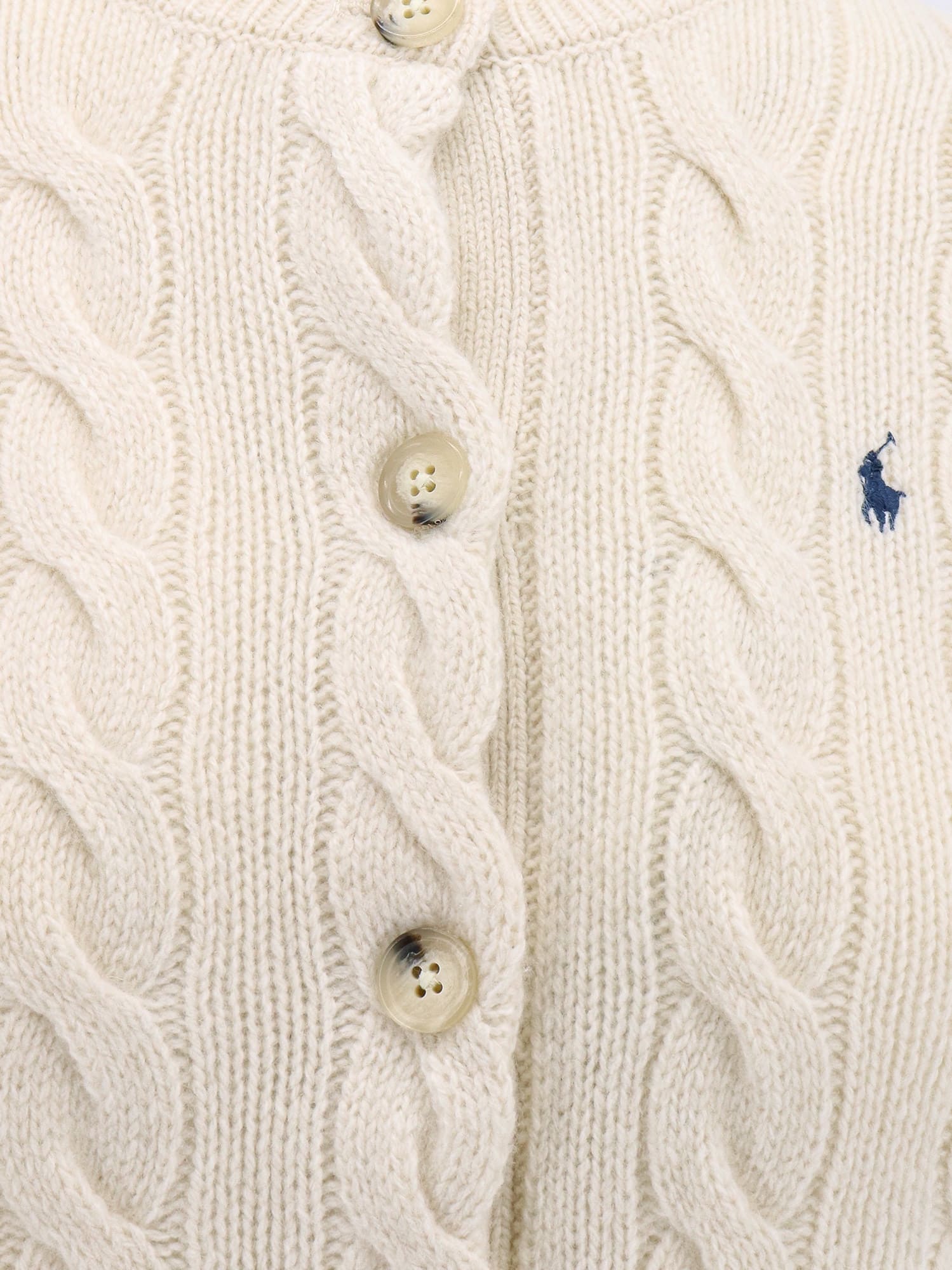 Shop Polo Ralph Lauren Cardigan  In Cream