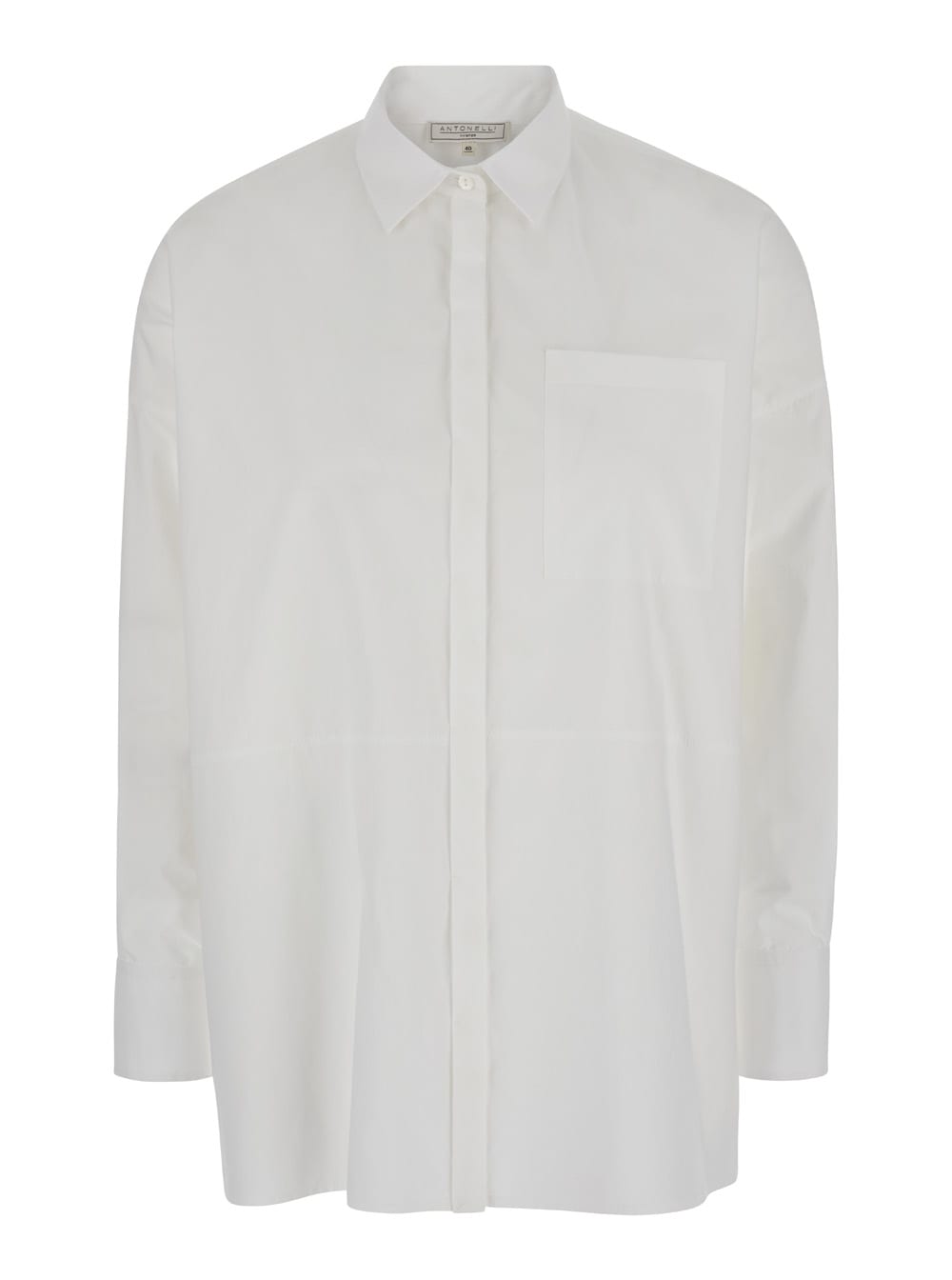 Shop Antonelli Armagnac White Shirt With A Pocket In Cotton Woman