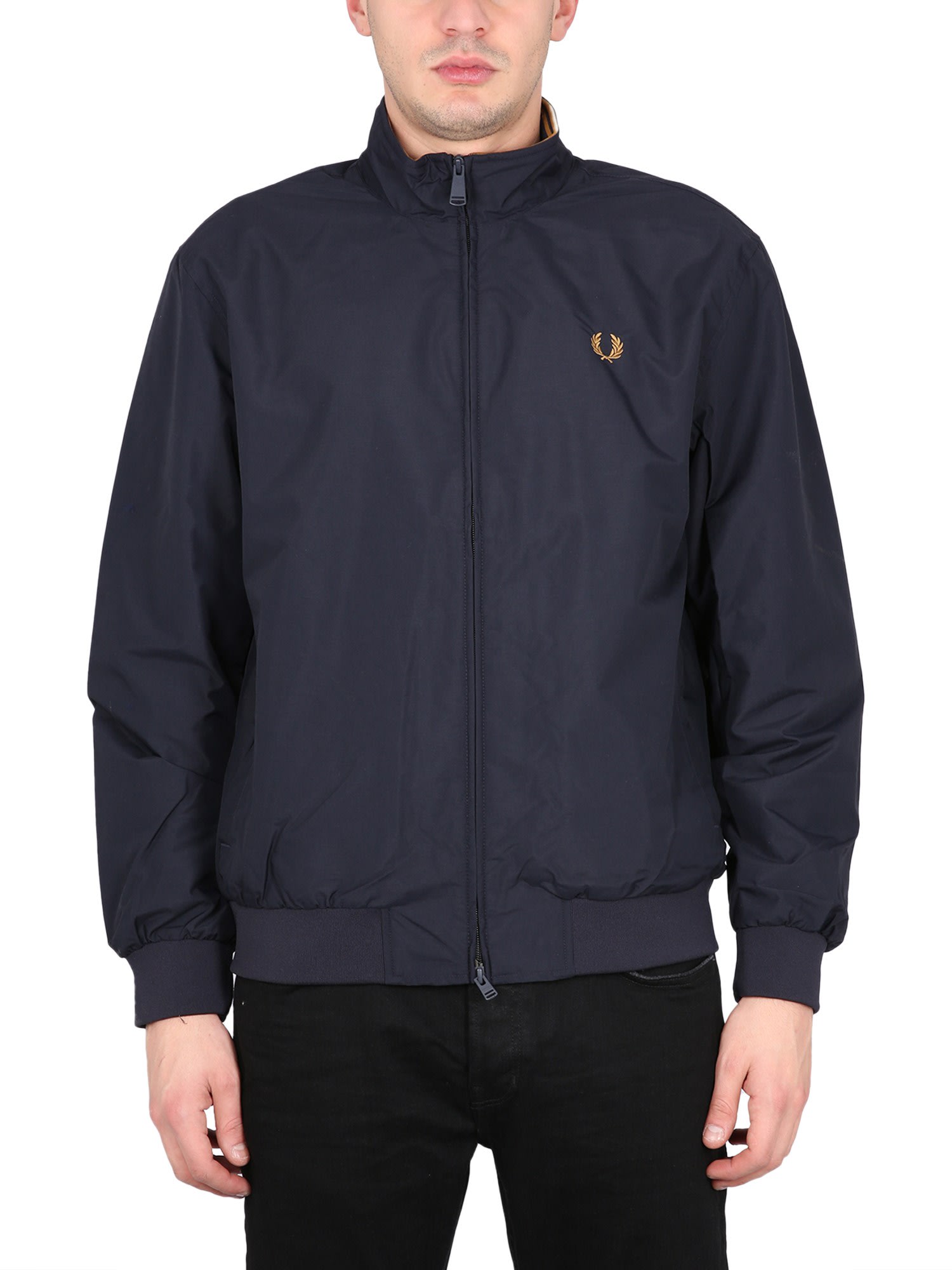 FRED PERRY JACKET WITH LOGO EMBROIDERY