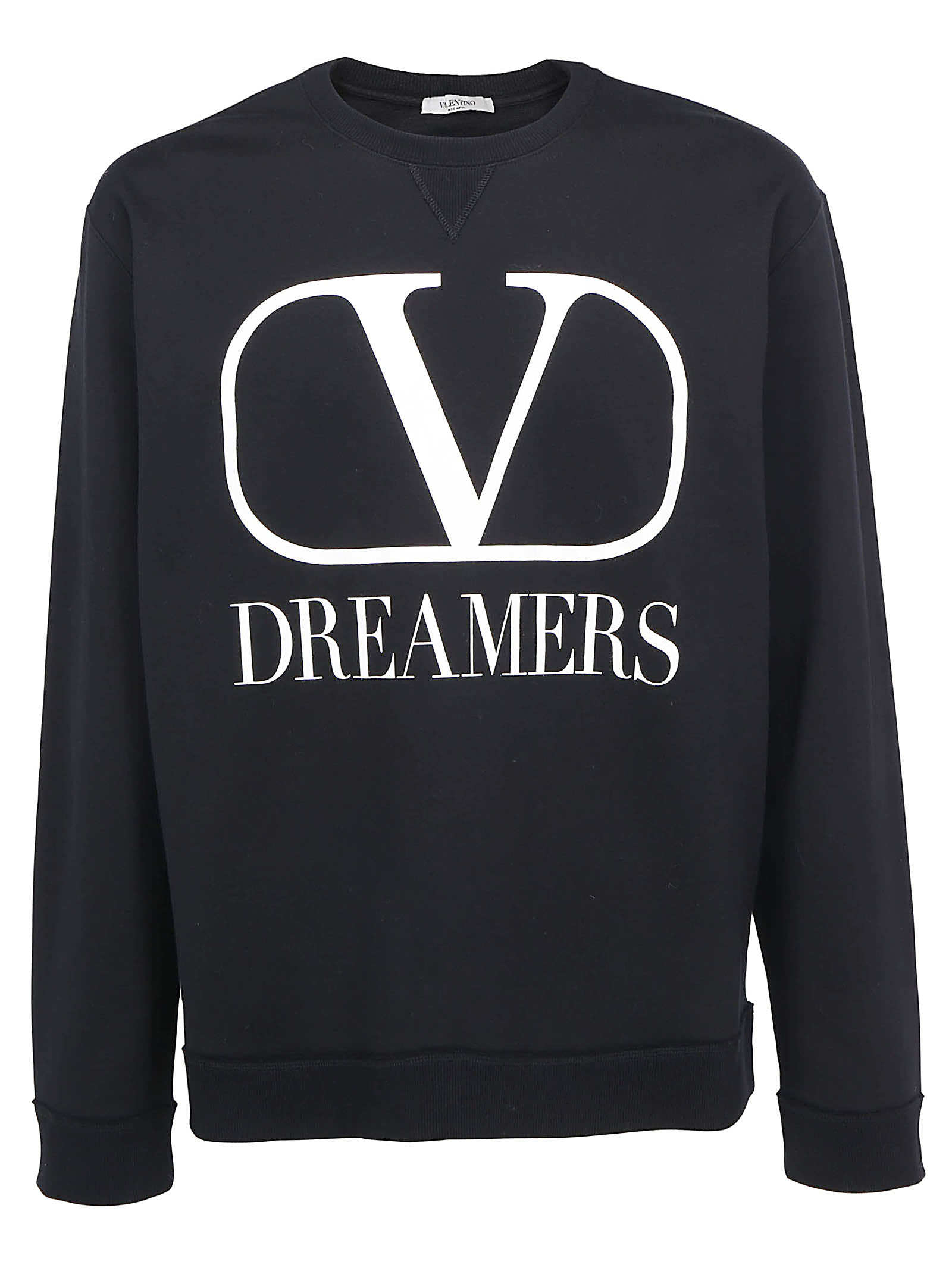 dreamers v-logo cotton-jersey sweatshirt in black
