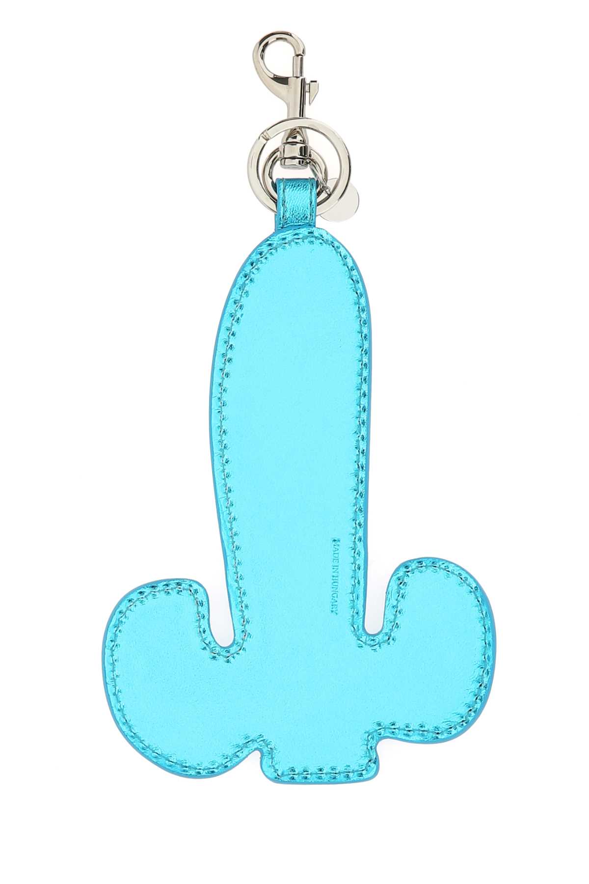 Jw Anderson Light Blue Leather Key Chain In 840