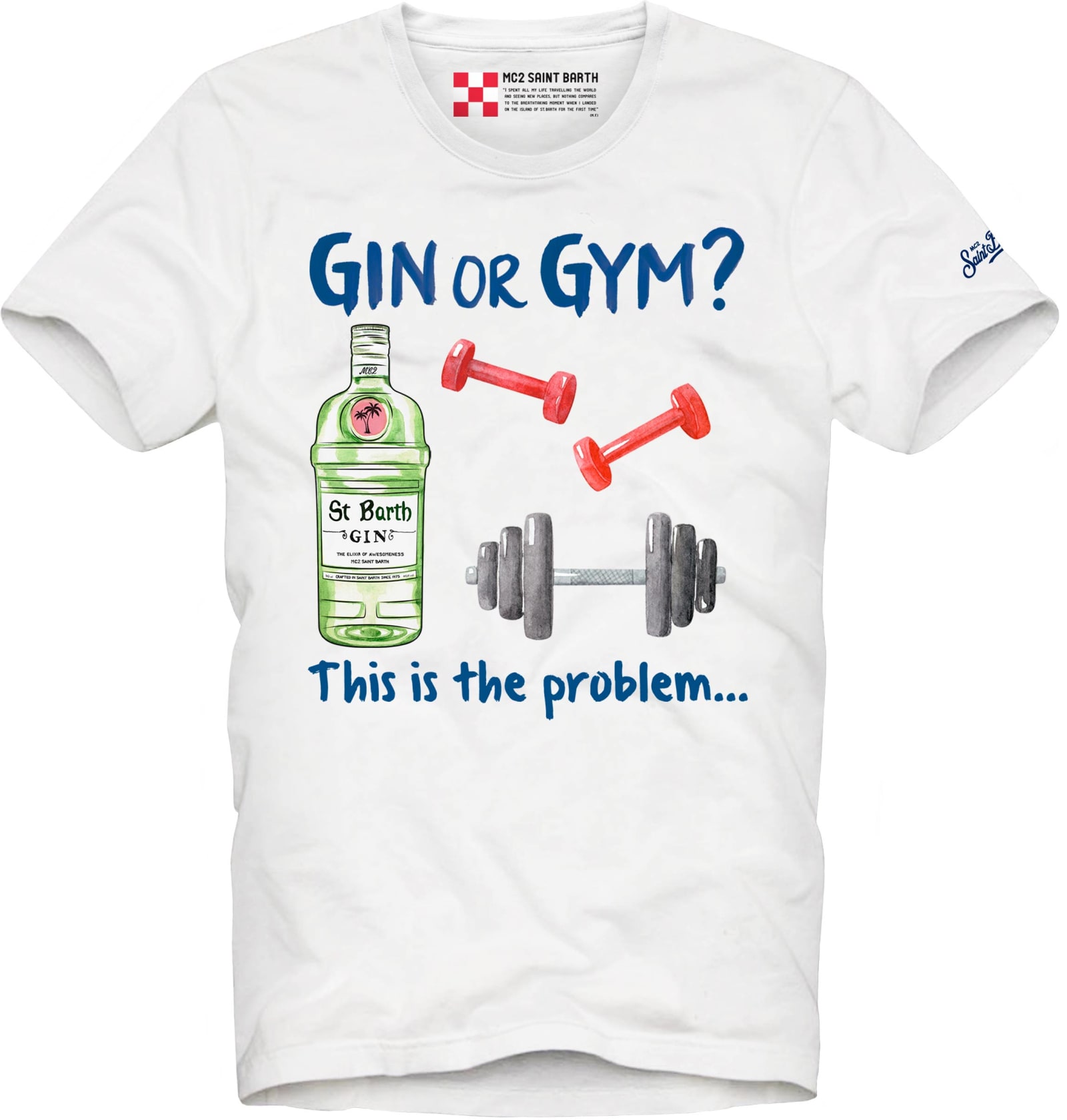 MC2 Saint Barth Gin Or Gym Printed Man T-shirt
