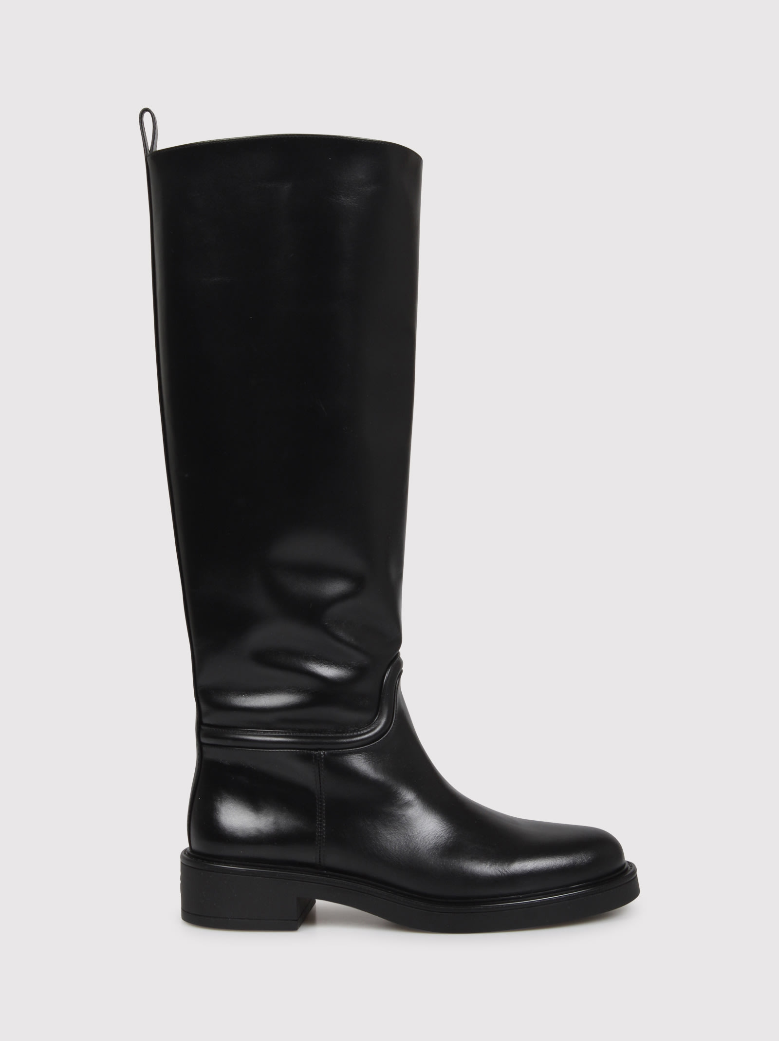 Shop Stuart Weitzman Celia Riding Boot In Black