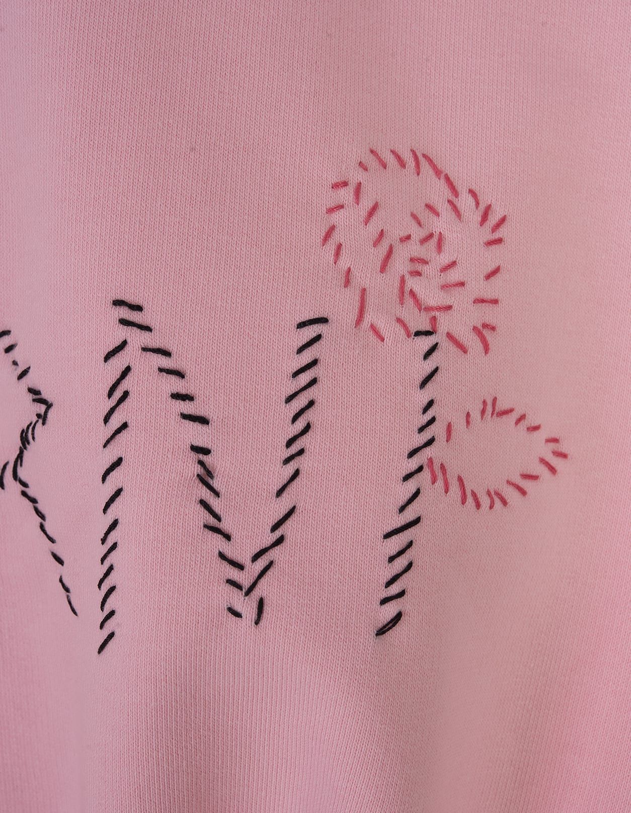 Marni Pink Crop Sweatshirt With Logo In Pink