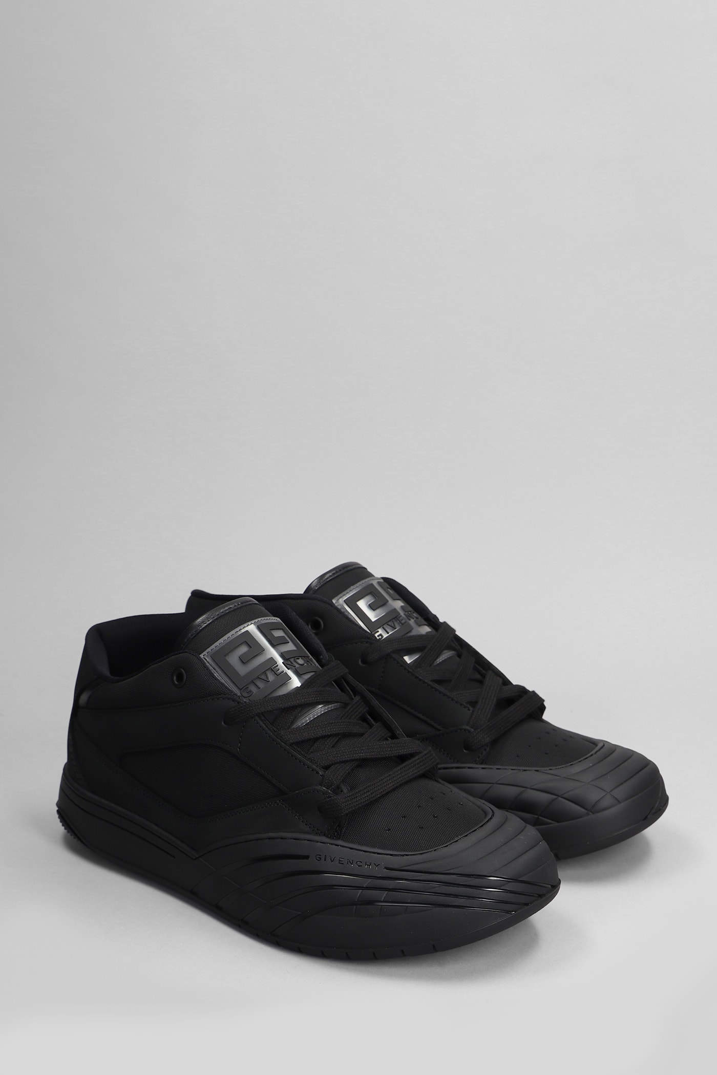 Shop Givenchy Sneakers In Black Leather And Fabric