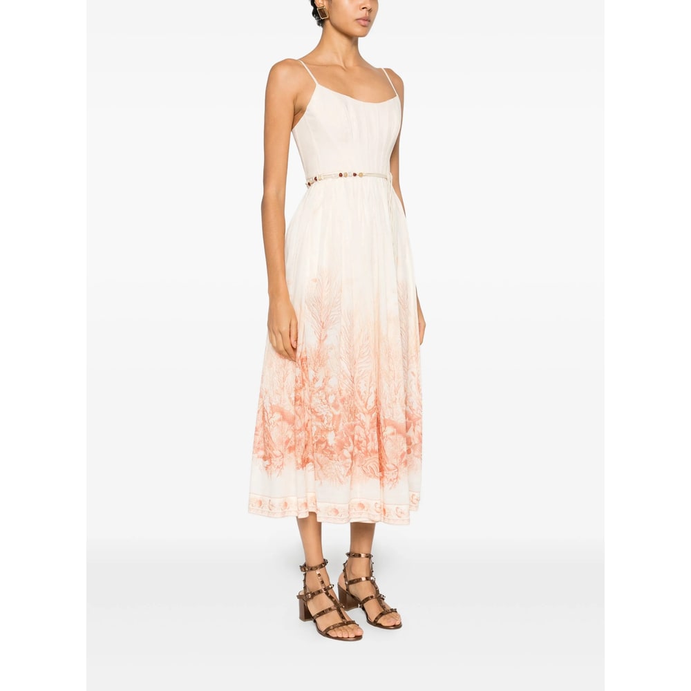 Zimmermann Multicolor Cotton Long Dress In Multi