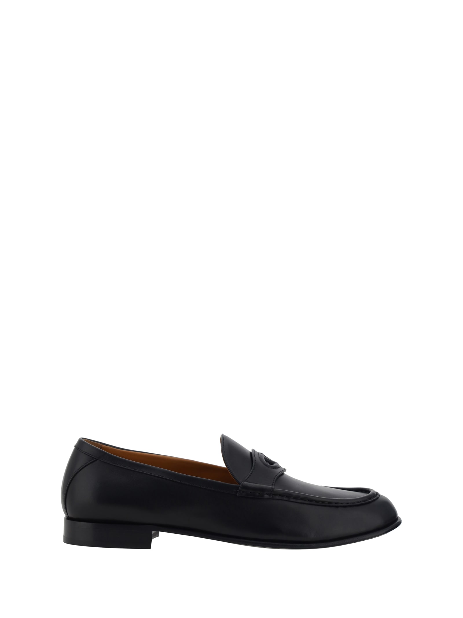 Shop Valentino New Vlogo Signature Loafers In Nero