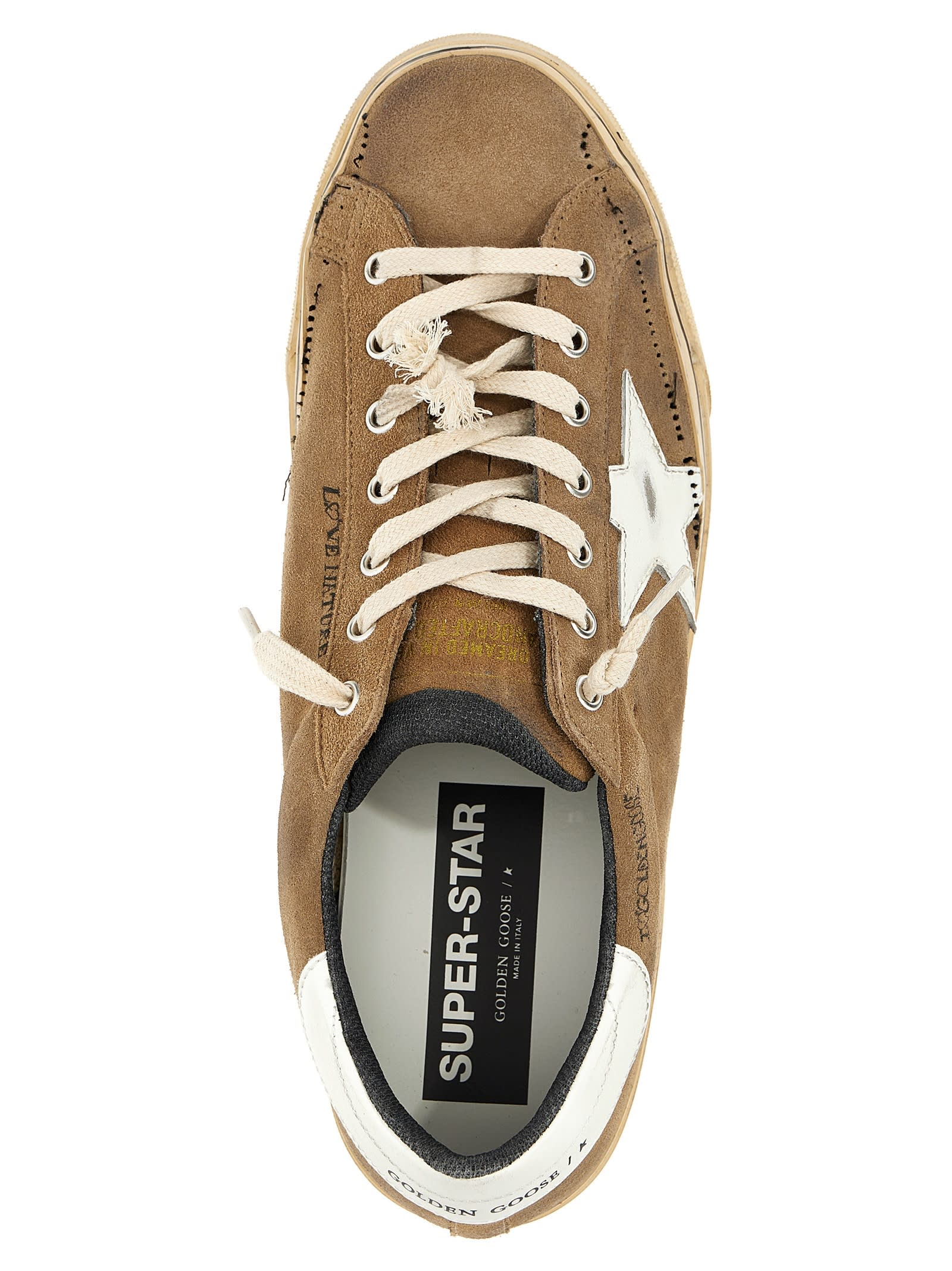 Shop Golden Goose Superstar Sneakers In Tabacco/white
