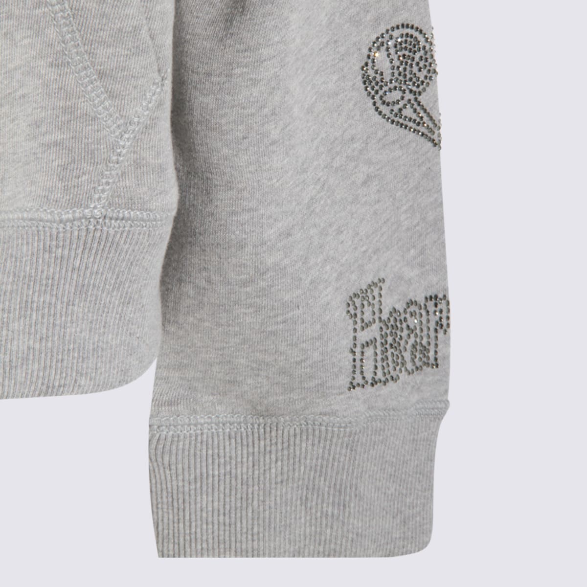 Zadig & Voltaire Embellished Hooded Knitwear With Front Pocket Detail In Gray