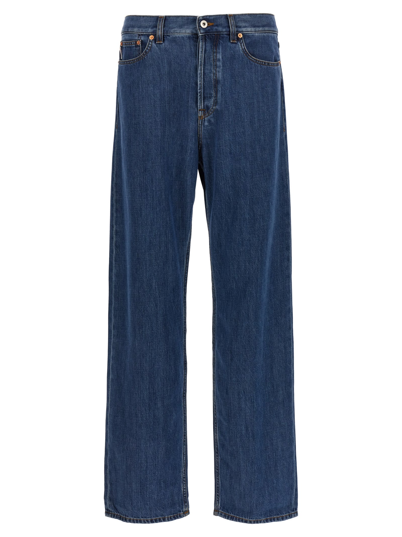 Shop Valentino Denim Jeans In Blue