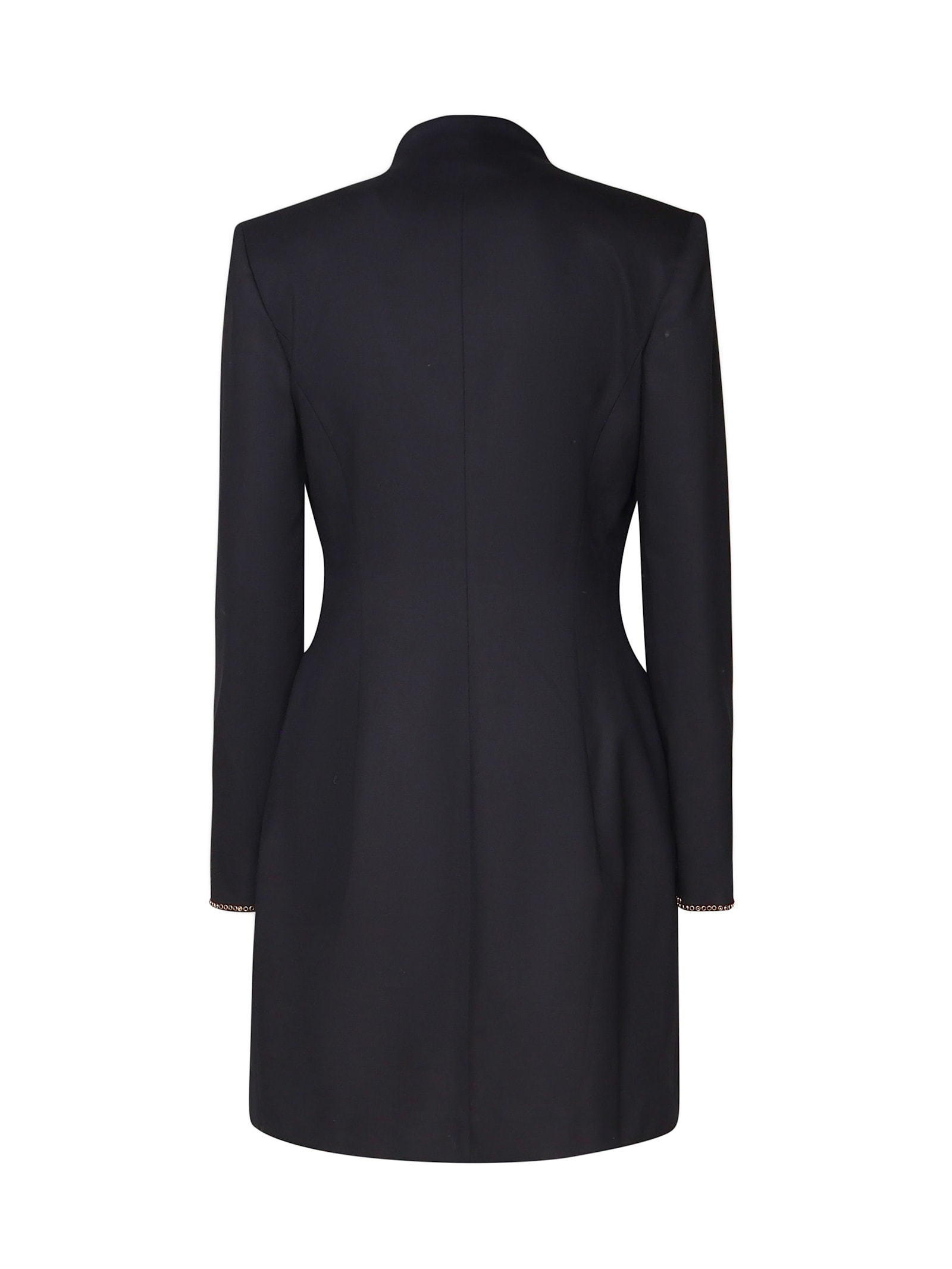 Shop Genny Asymmetrical Shirt Dress In Black