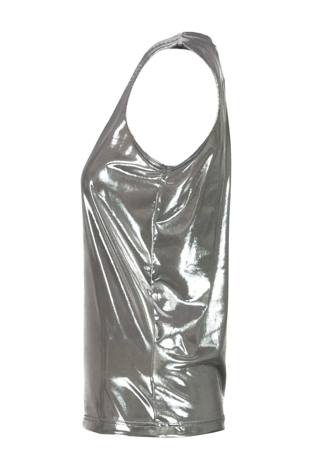 Junya Watanabe Metallic Tank Top In Silver