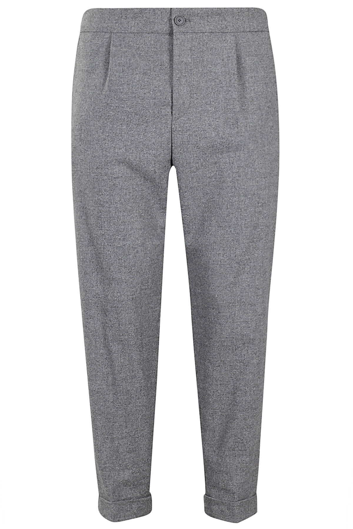 Shop Hugo Boss Pantalone In Lana In Grey