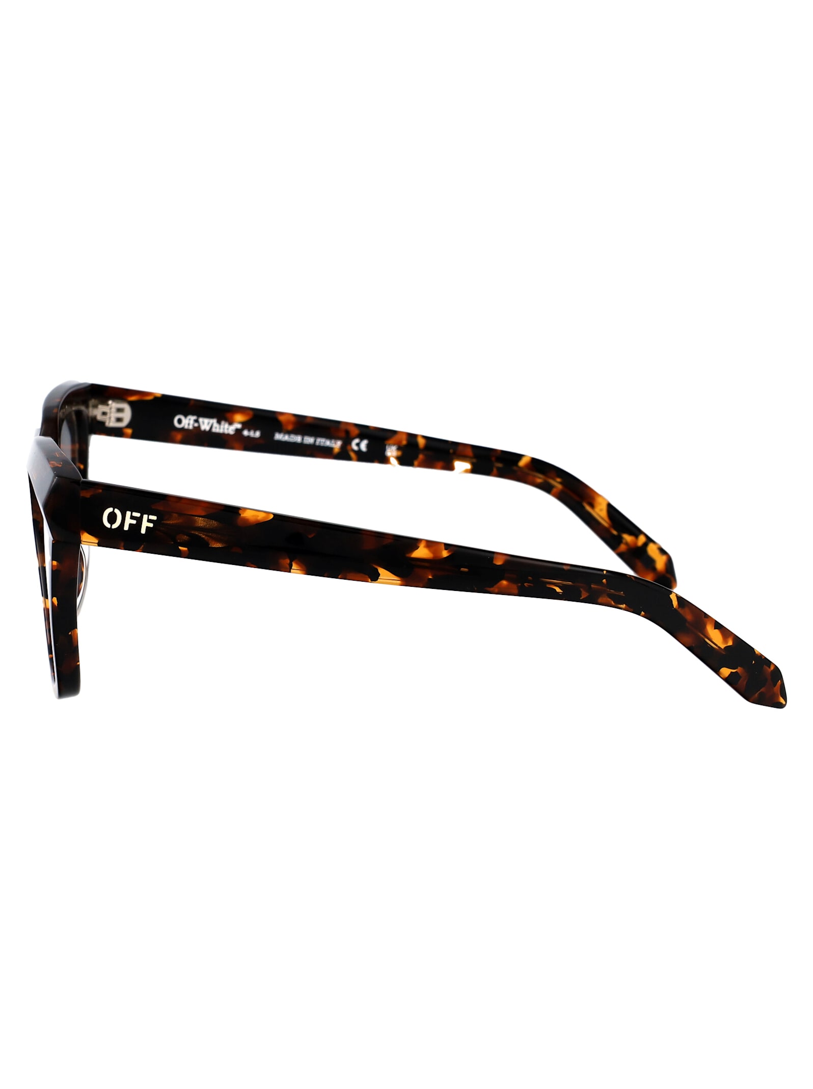 Off-white Optical Style 37 Cat-eye Glasses In Havana
