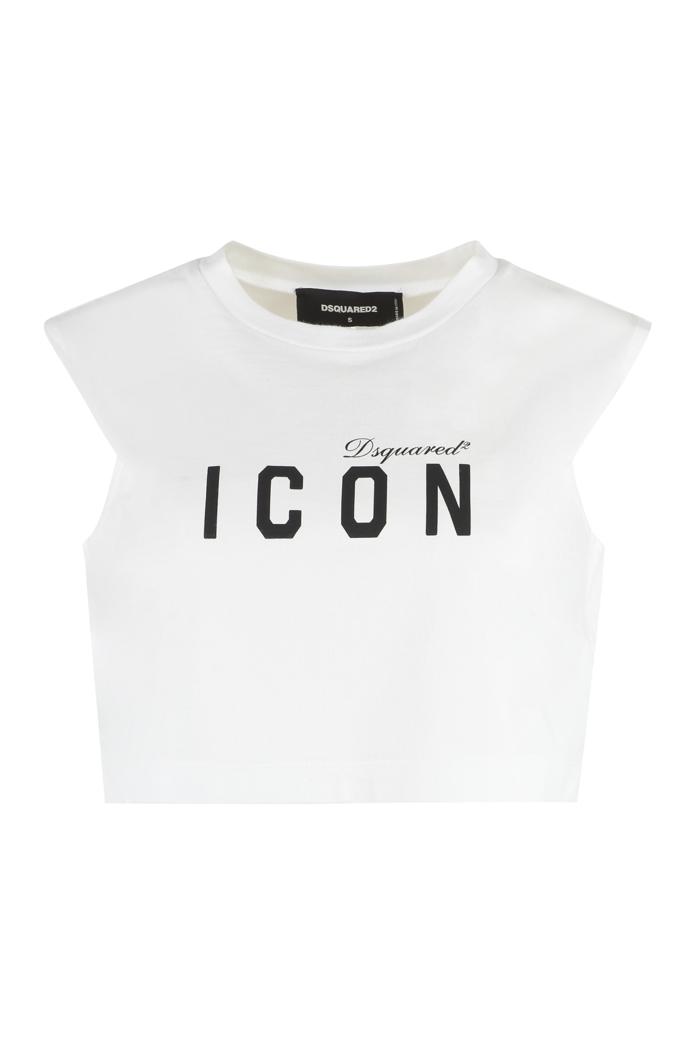 DSQUARED2 CROP-TOP WITH LOGO