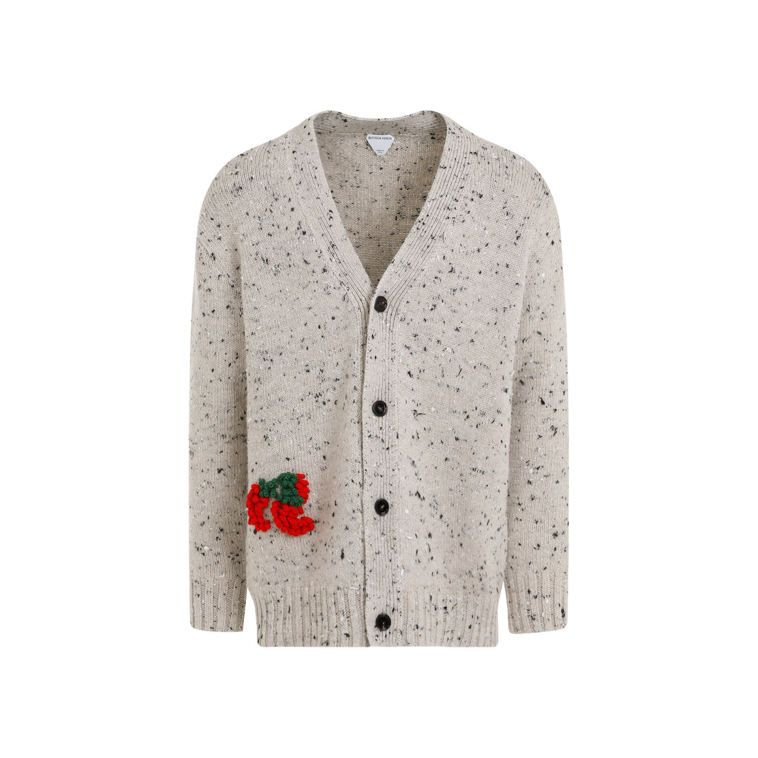 Shop Bottega Veneta Embroidered Cardigan In Dove