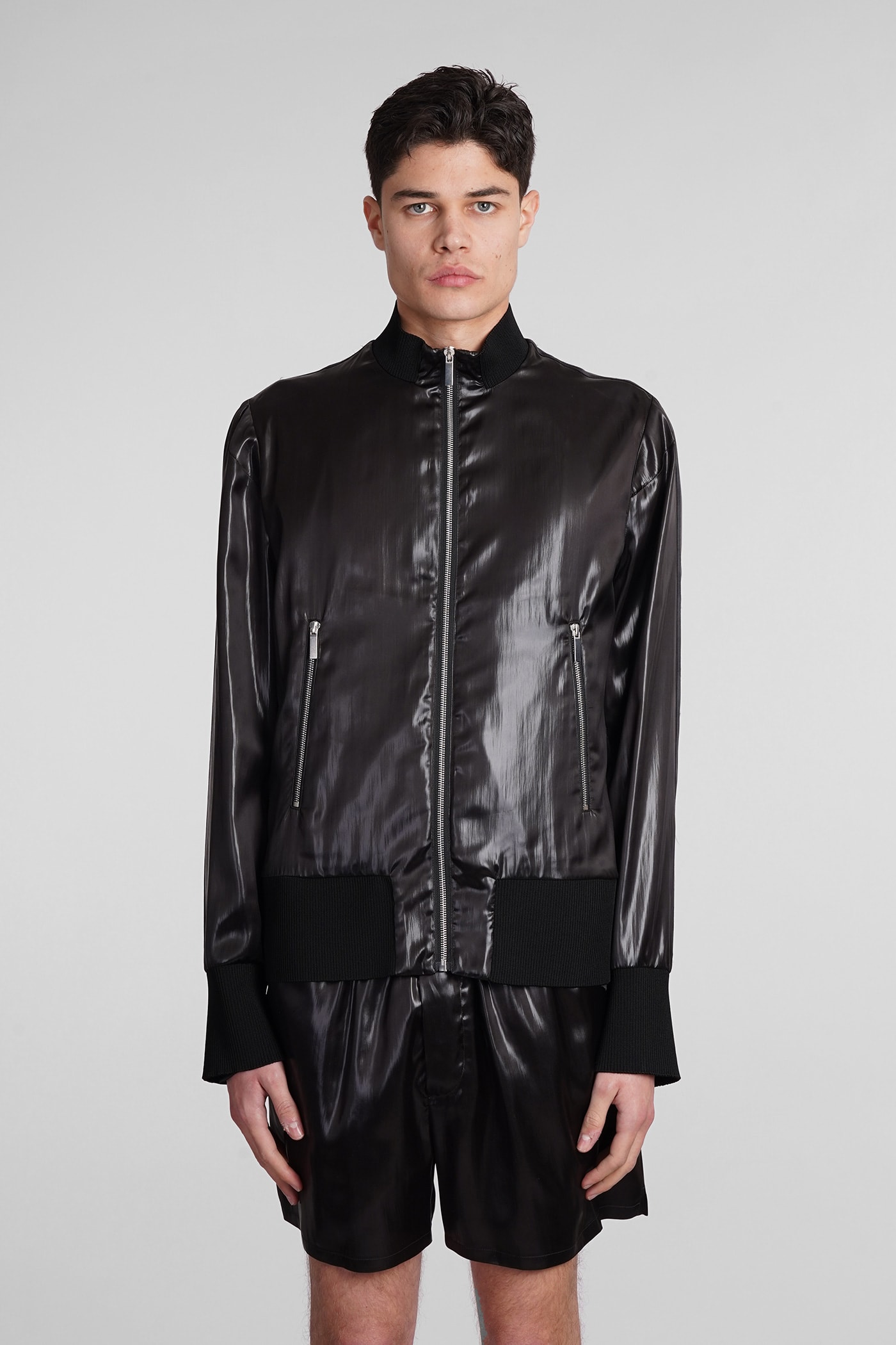 Shop Sapio N13 Casual Jacket In Black Triacetate