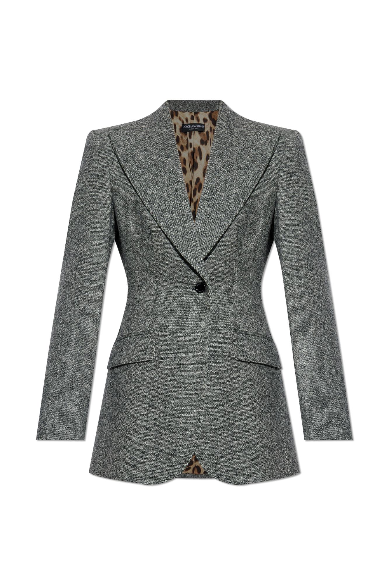 Dolce & Gabbana Wool Blazer In Gray
