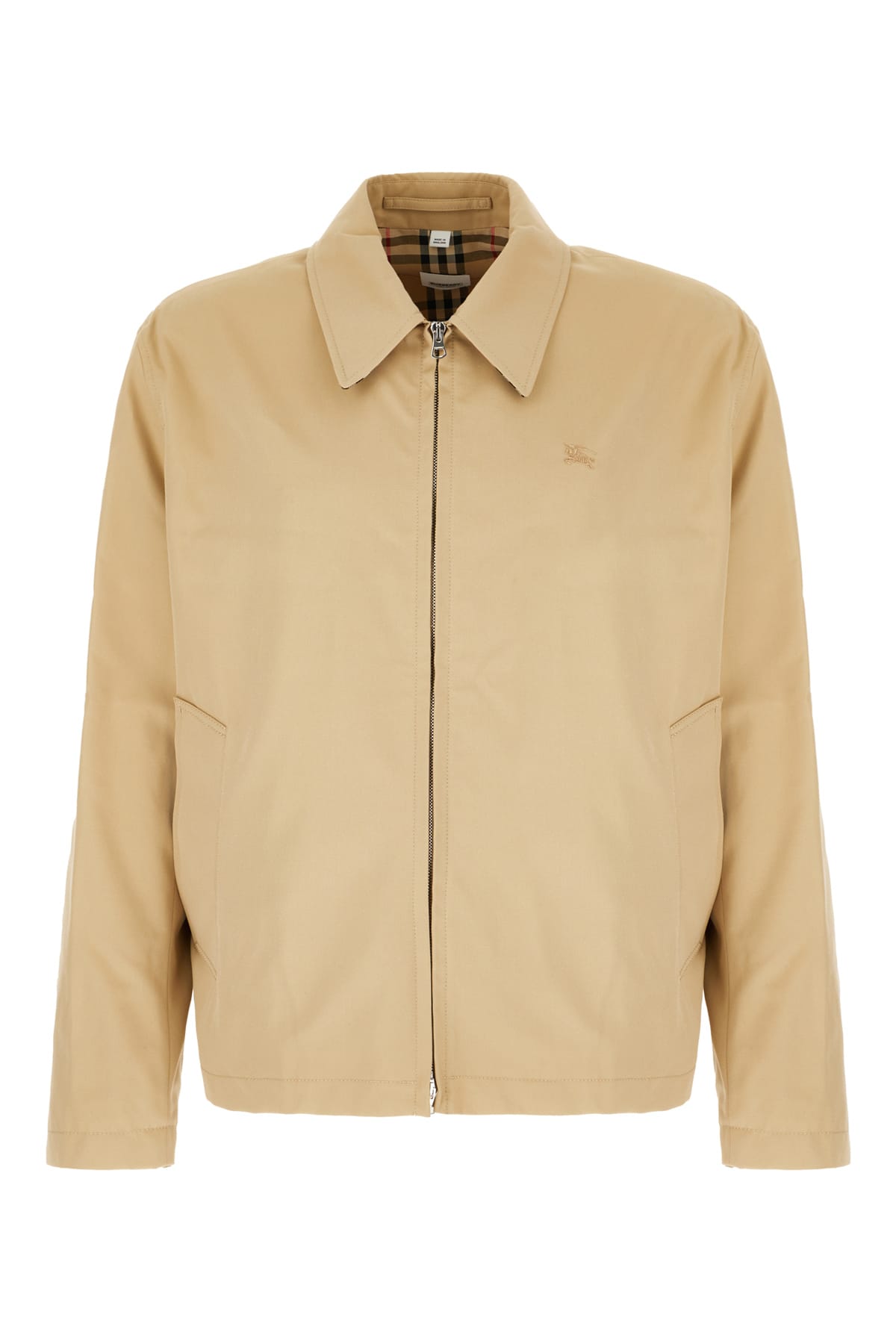 Burberry Beige Cotton Jacket In Honey