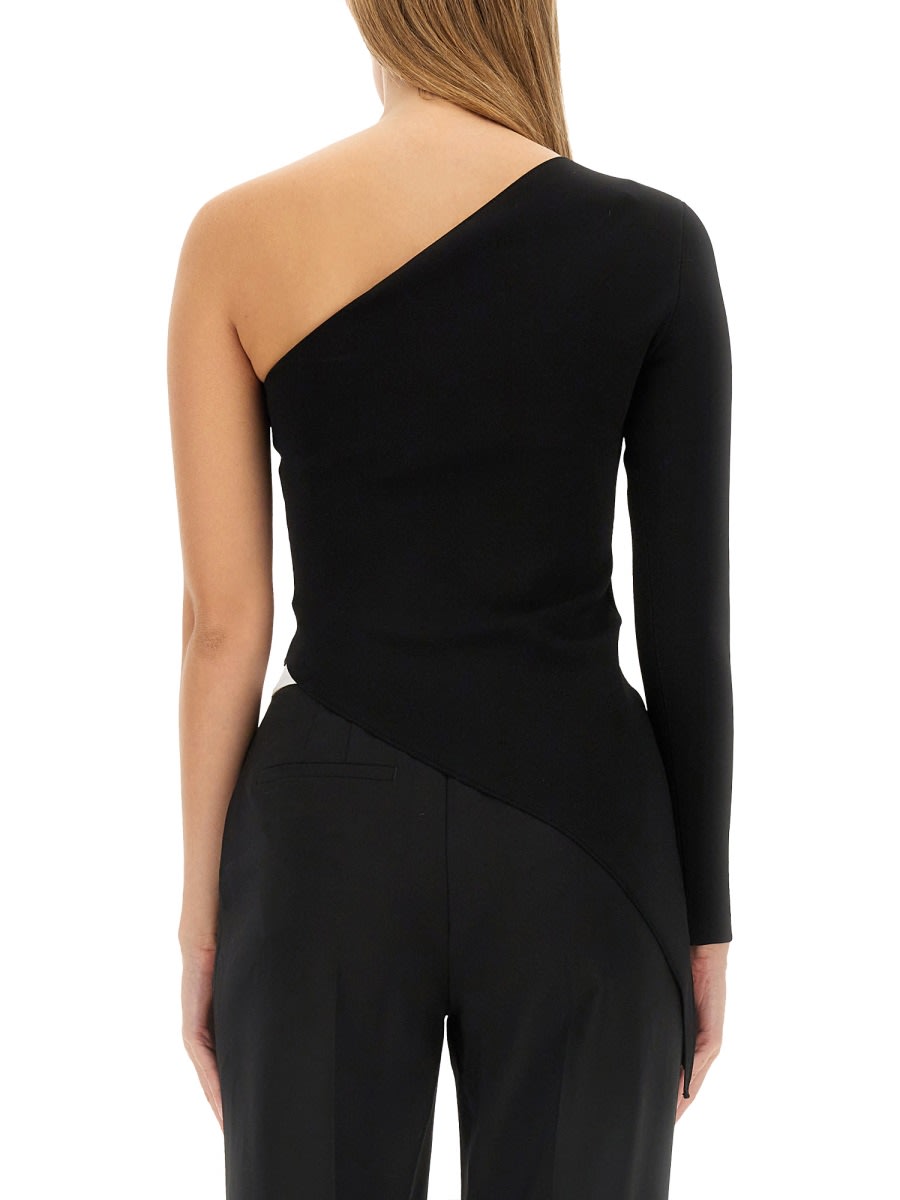 Shop Alexander Wang Asymmetrical Top In Black