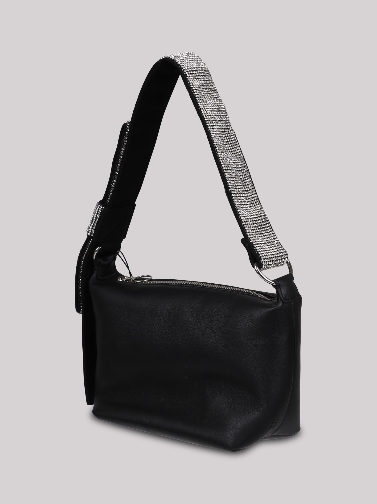 Shop Kara Crystal Bow Leather Shoulder Bag
