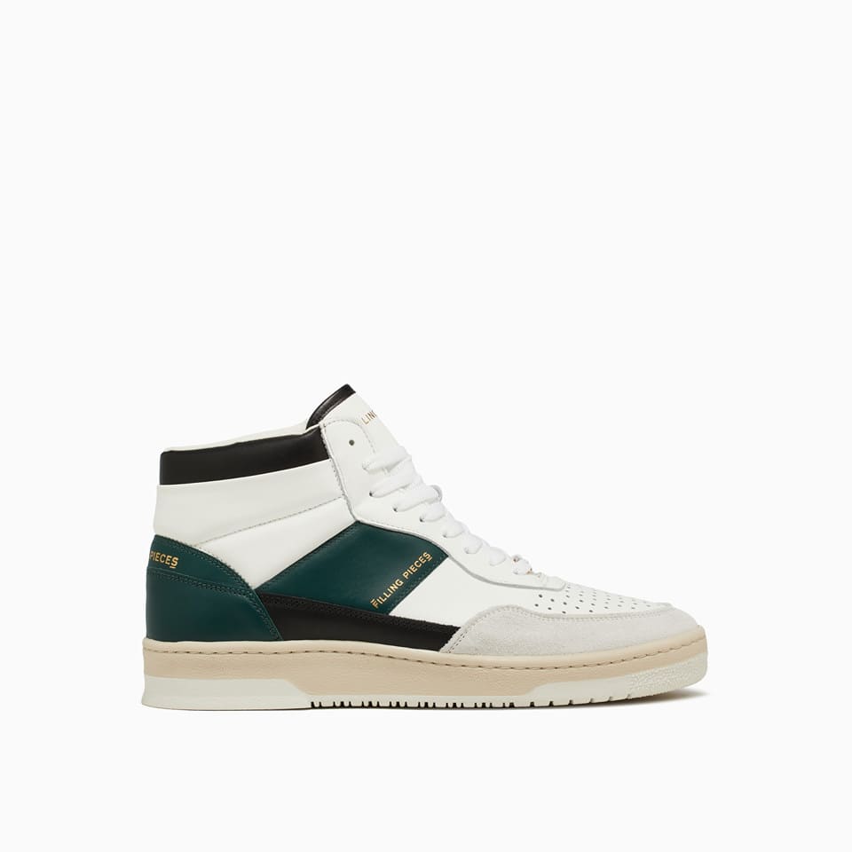 Filling Pieces Mid Ace Spin Green Sneakers 55333491926