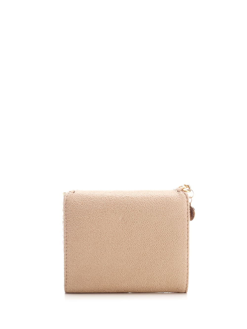 Shop Stella Mccartney Small Flap Wallet In Beige