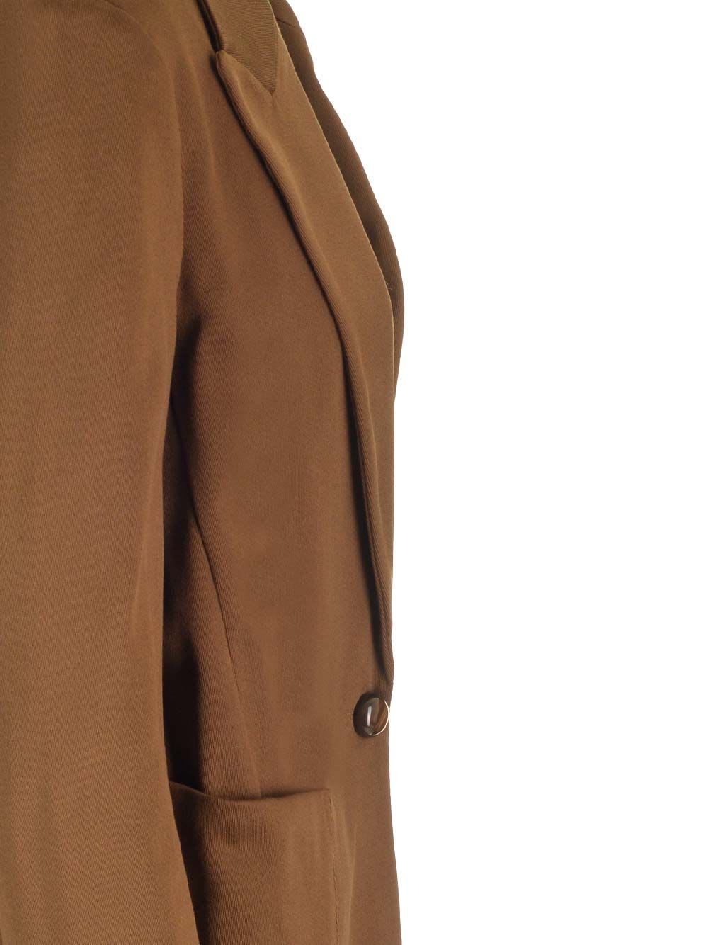 Shop Forte Forte Cotton Blazer In Brown