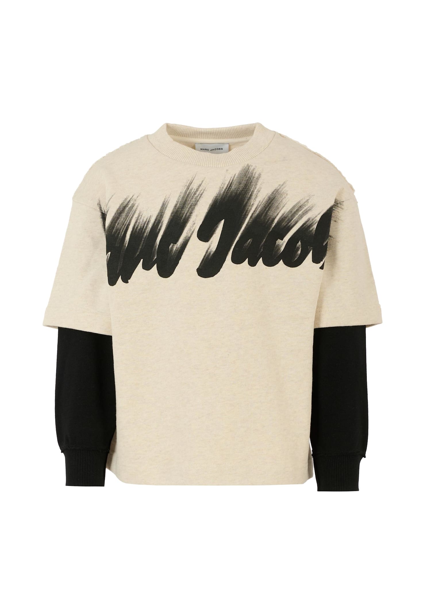 Marc Jacobs Beige Sweatshirt For Boy With Logo In Neutral