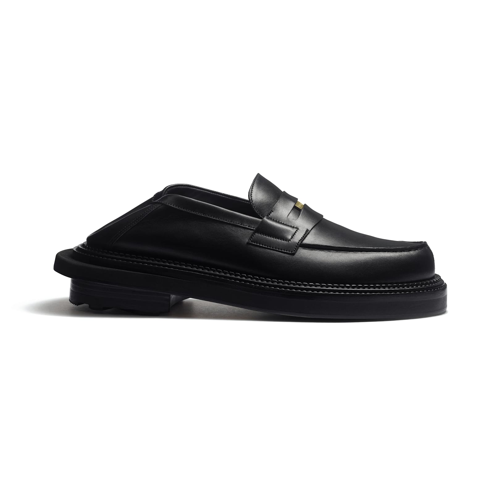 Jm Weston Mocassin Mule Sacai In Black