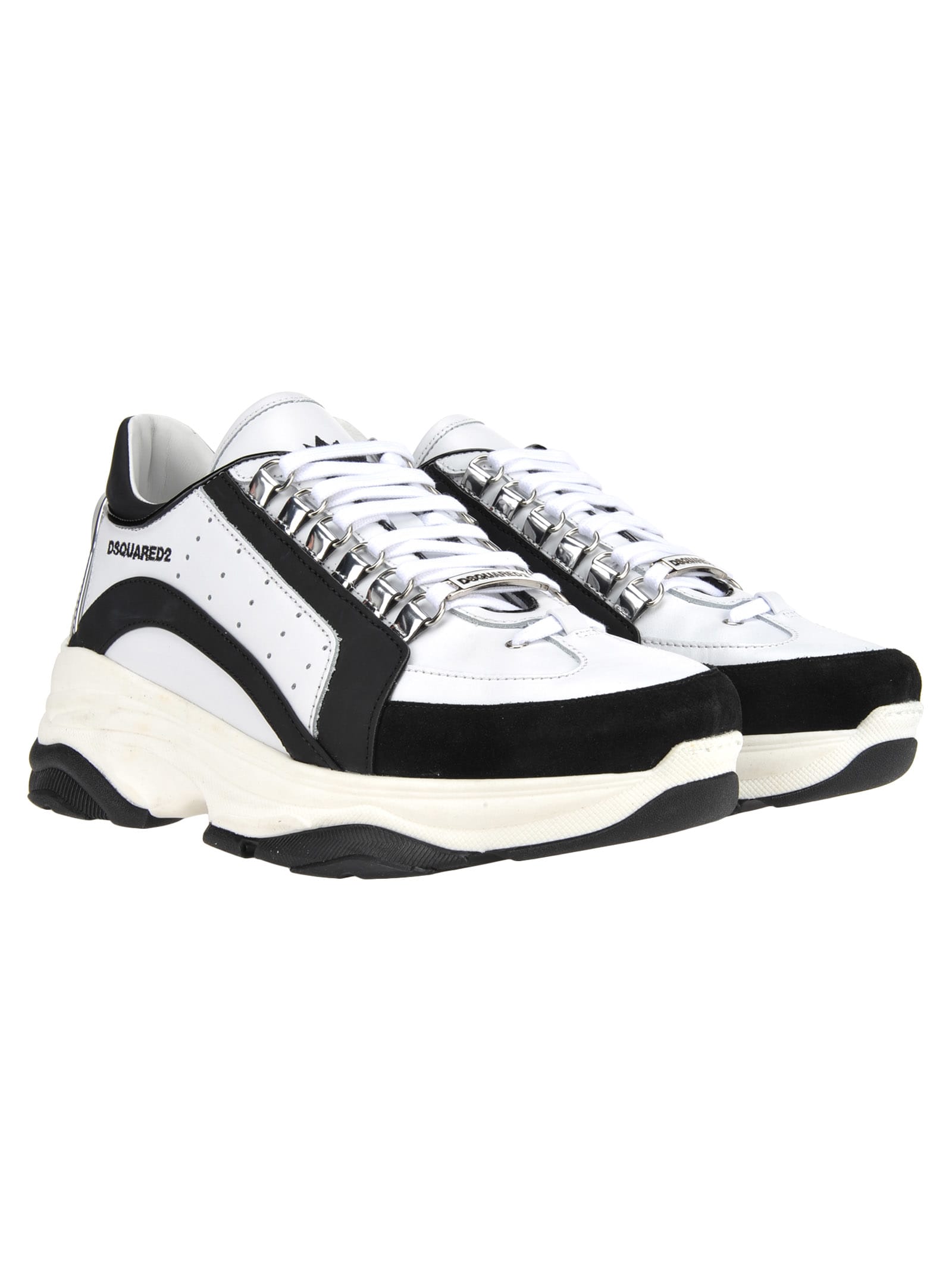 Dsquared2 D Squared Dsquared Bumpy New Sneakers - WHITE + BLACK ...
