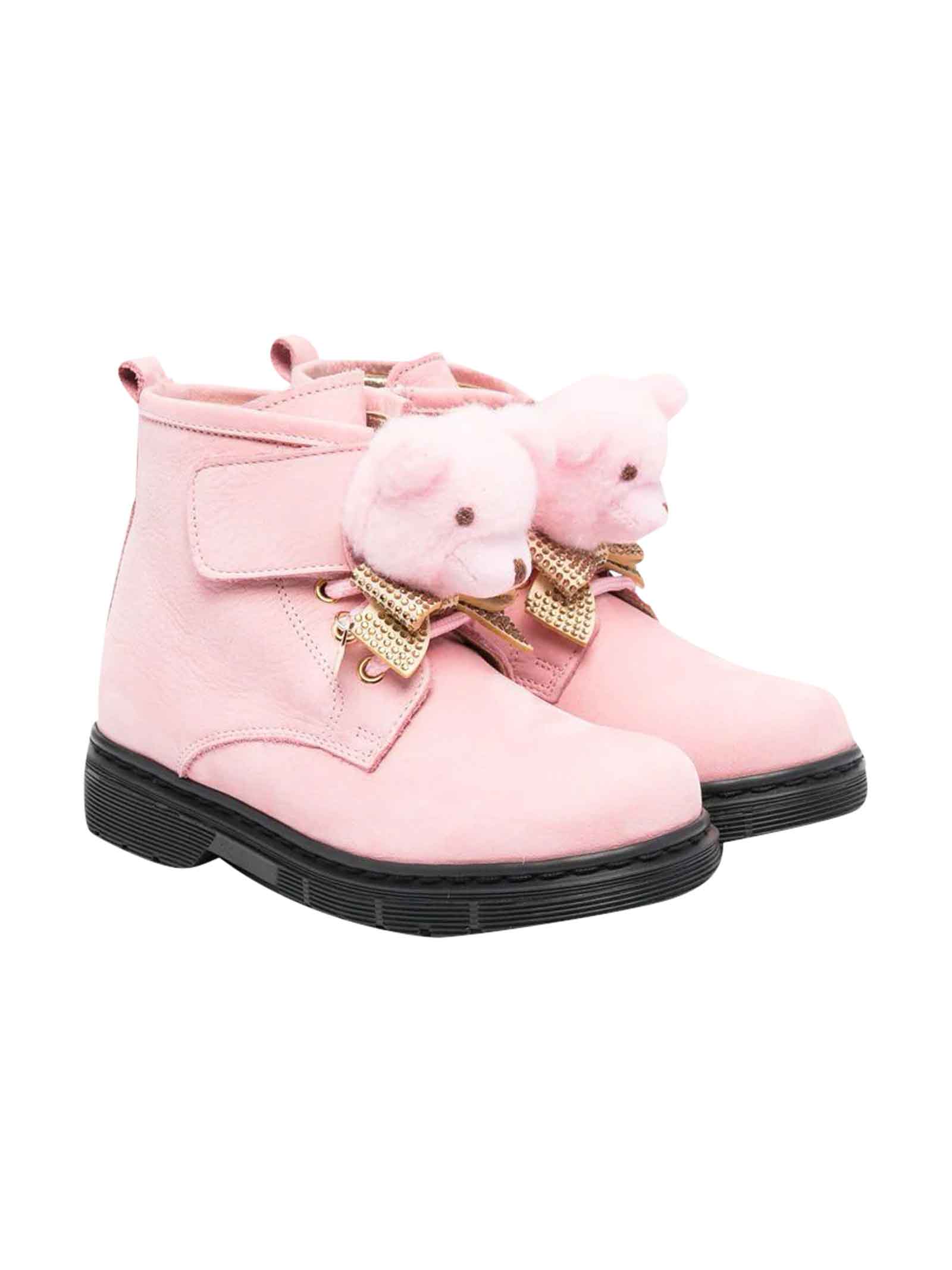 Monnalisa Kids' Pink Shoes Girl In Rosa Chiaro