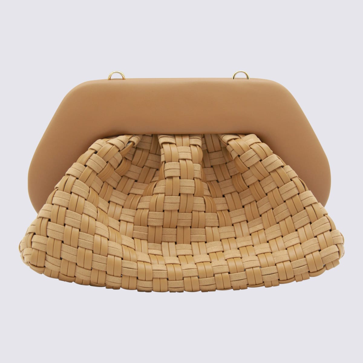 Themoirè Biscuit Tia Waved Clutches In Brown