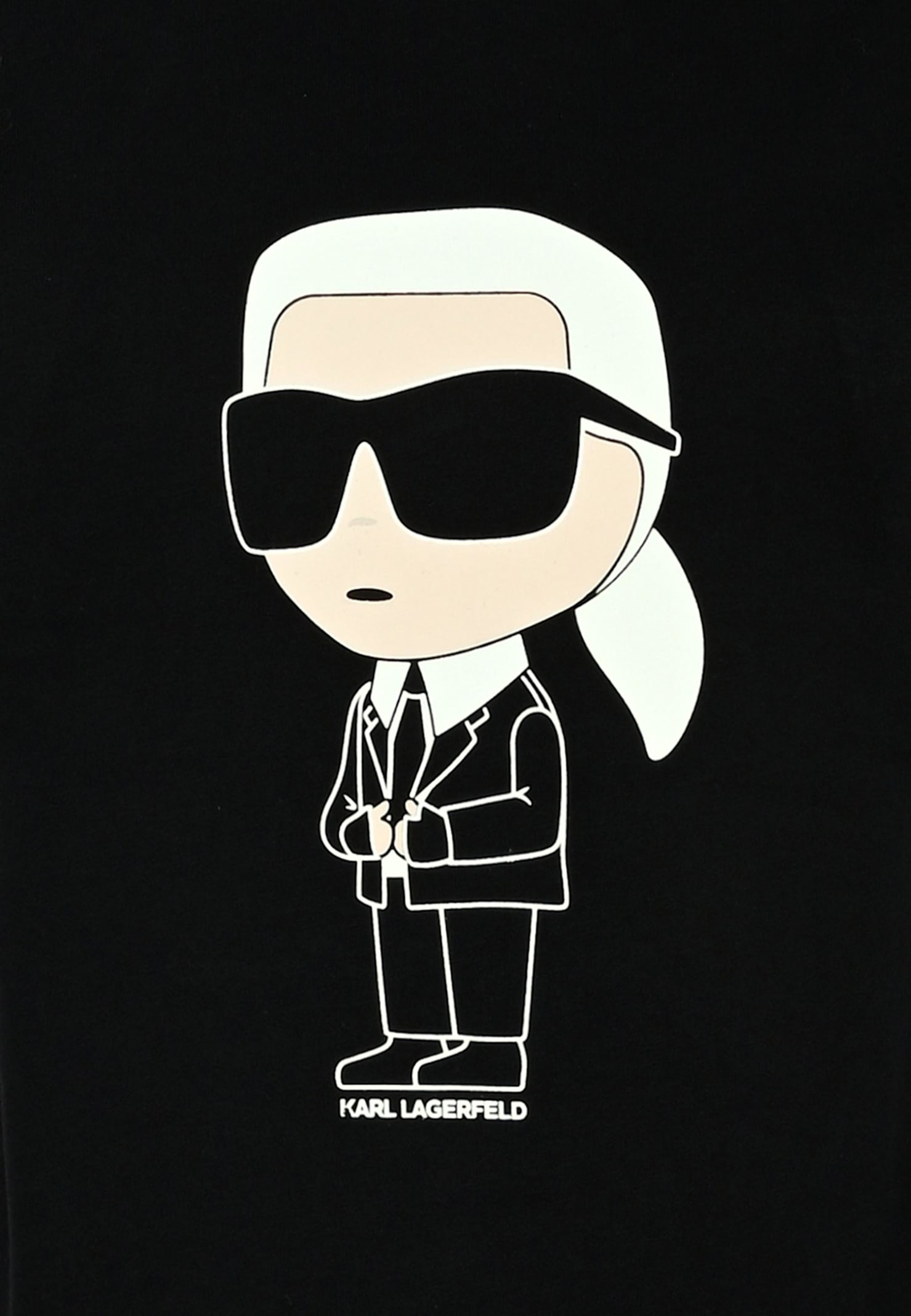 Karl Lagerfeld Black T-shirt For Boy With In Black