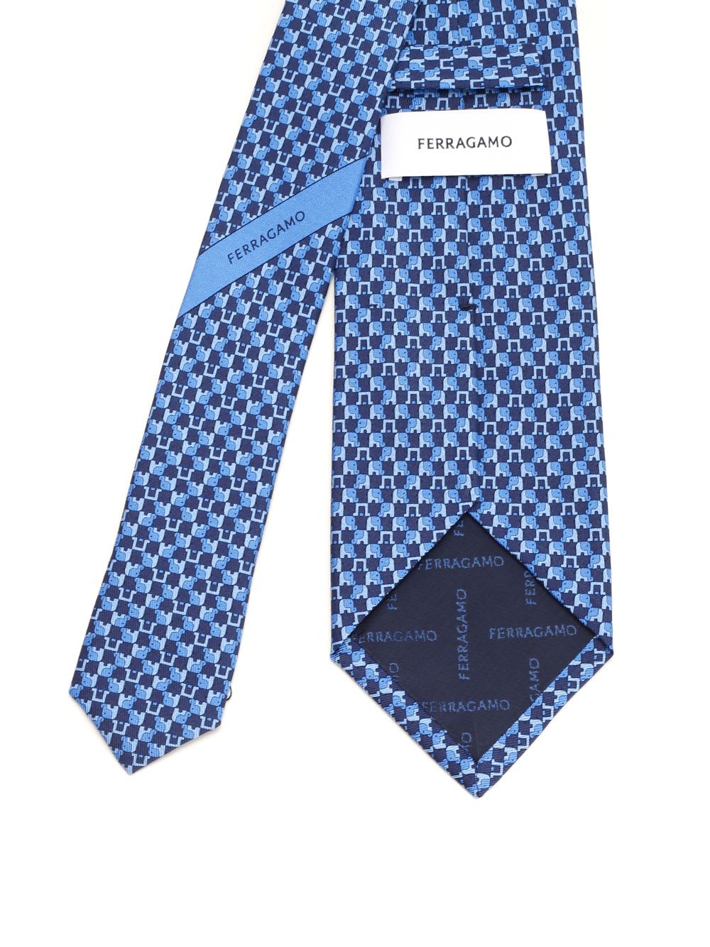 Shop Ferragamo Amalfi Tie In Blue