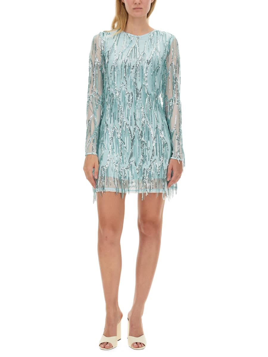 Shop Rotate Birger Christensen Mini Dress In Azure