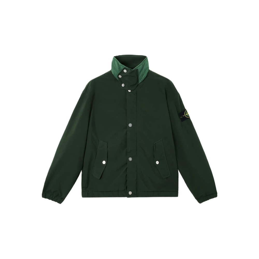 Stone Island Coach Jacket With Anti-drop And Snap Pockets In Green