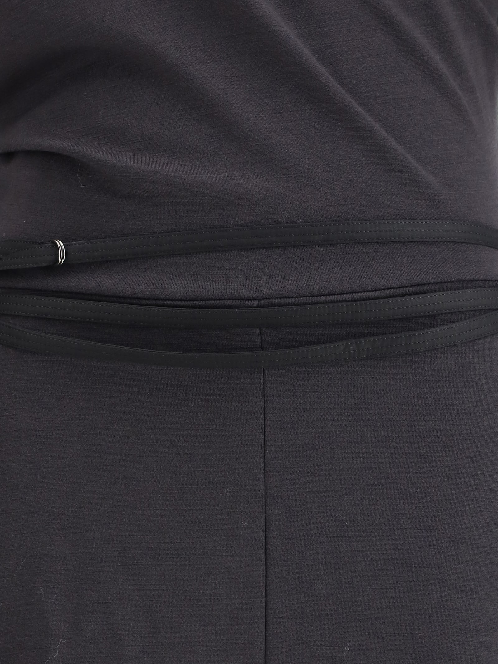 Lemaire Twisted Midi Dress In Gray