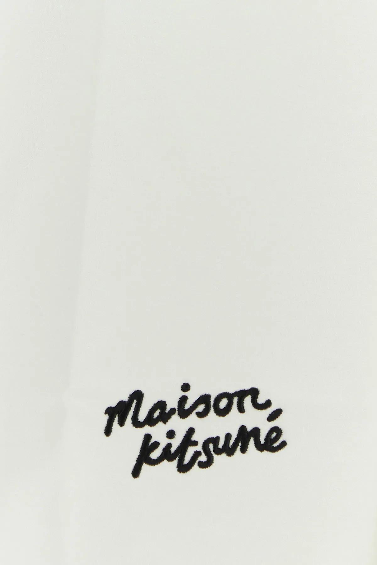 Shop Maison Kitsuné White Cotton Shirt In P100 White