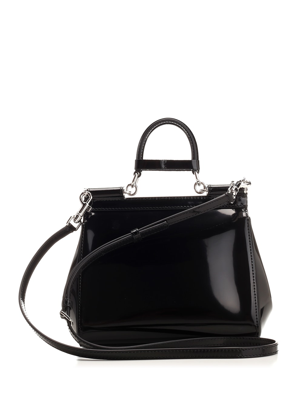 Shop Dolce & Gabbana Medium Sicily Shoulder Bag In Black