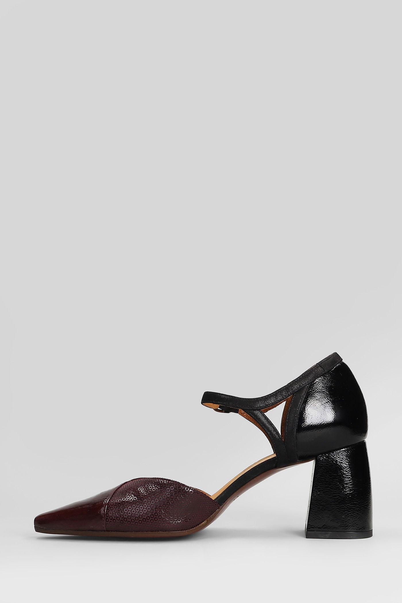 Chie Mihara Abanon Pumps In Bordeaux Leather In Burgundy
