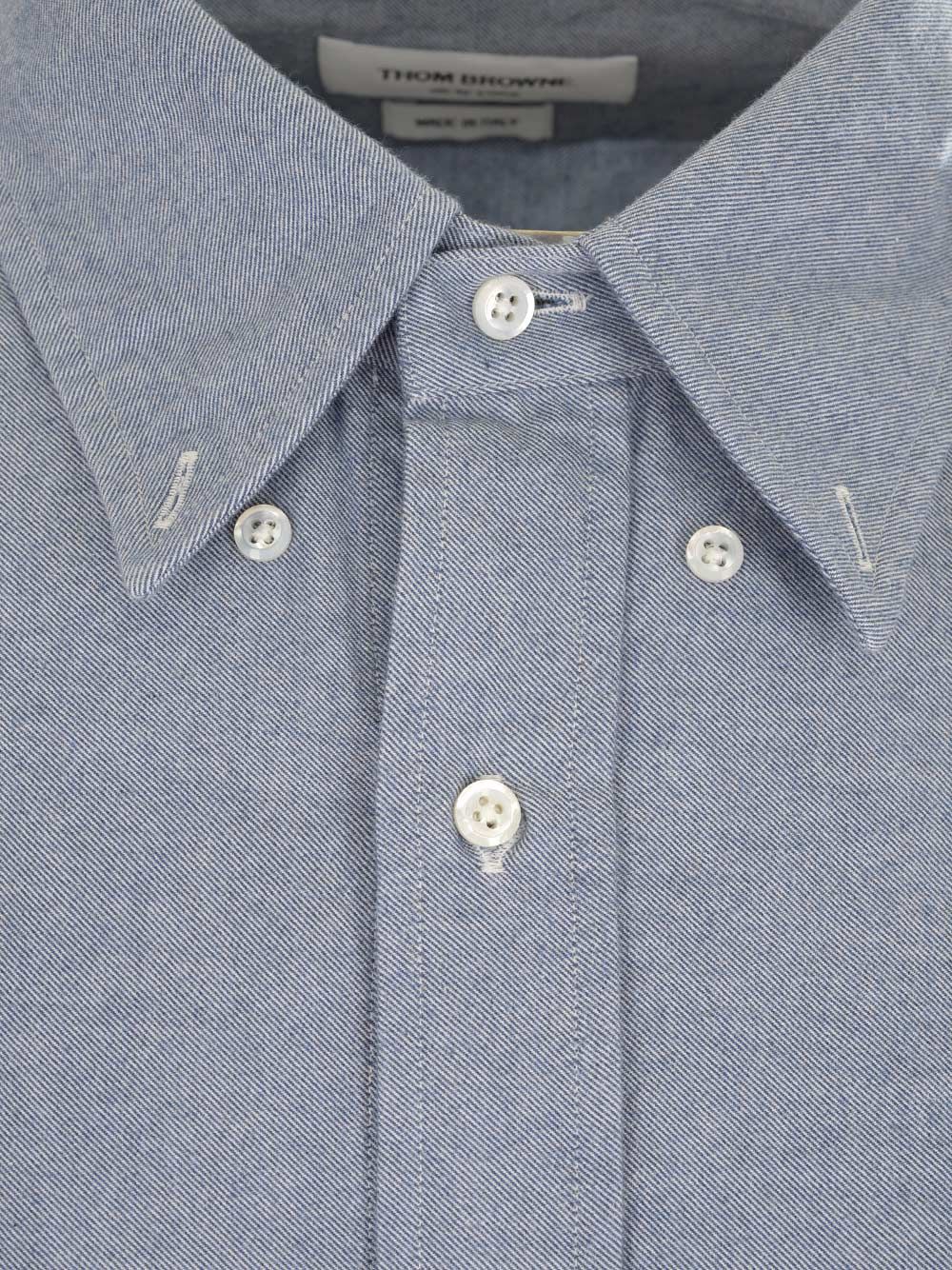 Shop Thom Browne Cotton Shirt In Light Blue