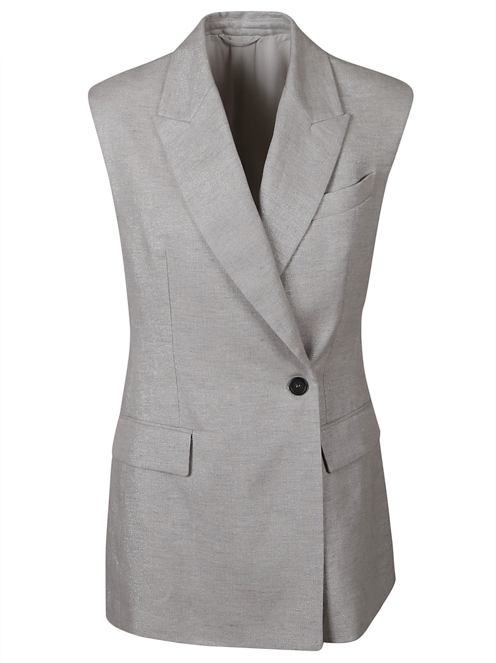 V-neck Sleeveless Jacket