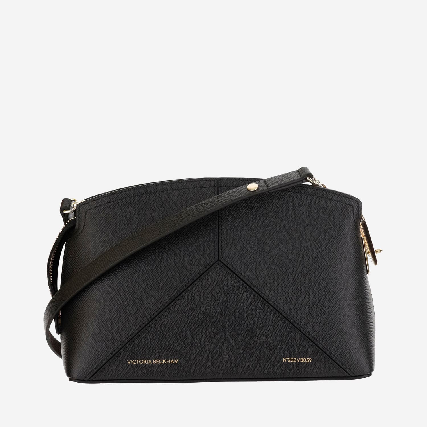 Shop Victoria Beckham Victoria Leather Shoulder Bag In Black