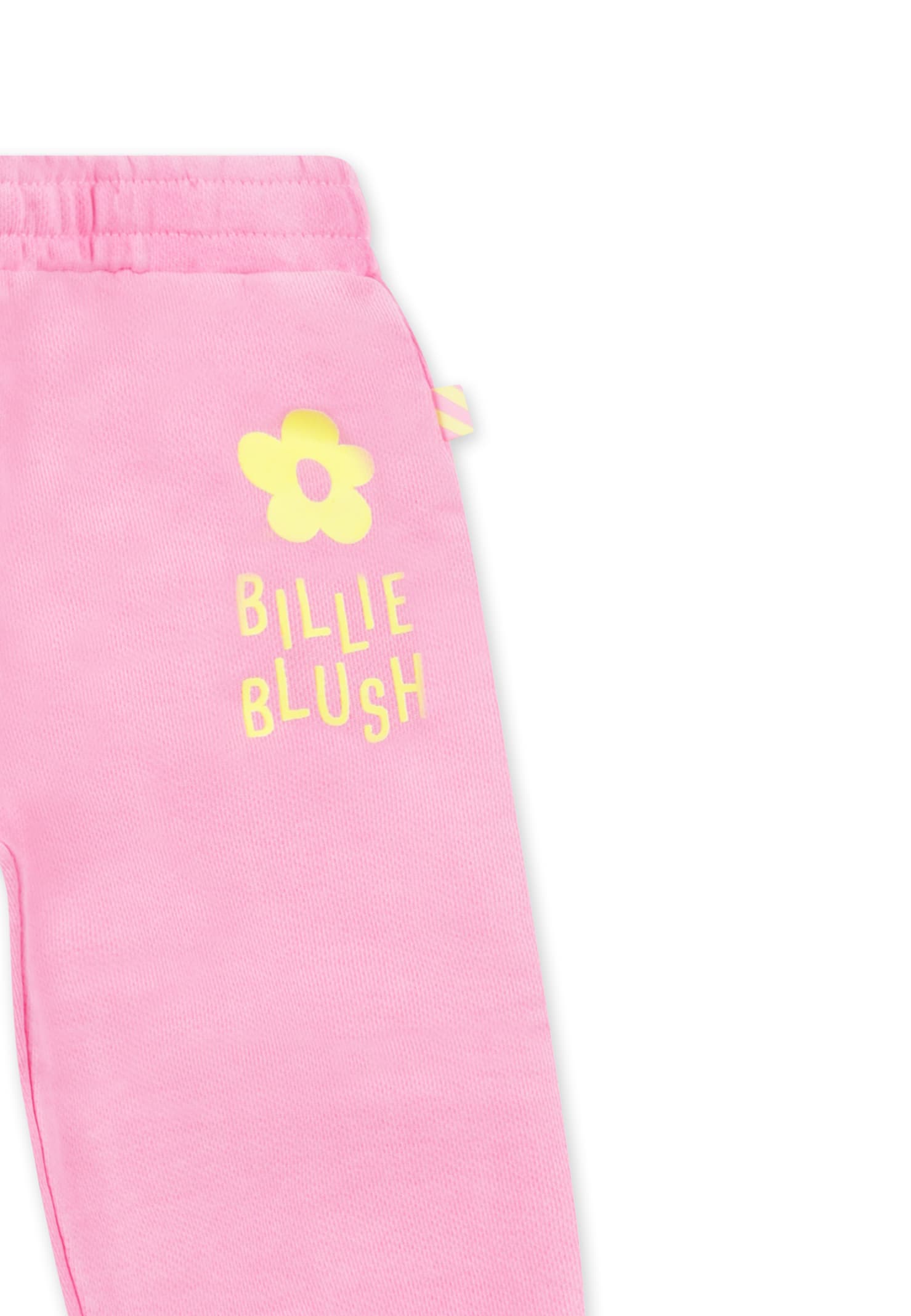 Billieblush Pink Trousers For Baby Girl With Logo In Pink