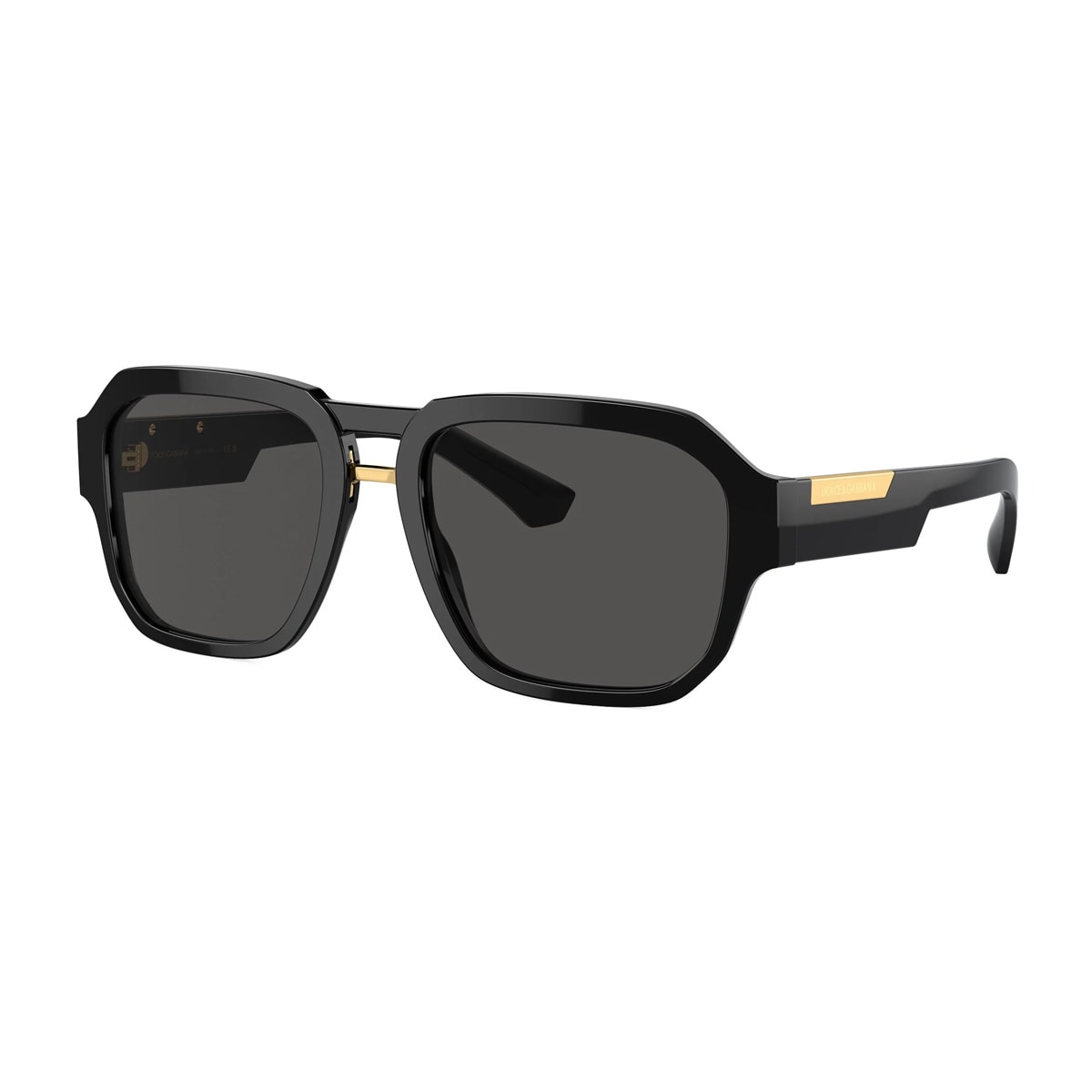 Shop Dolce &amp; Gabbana Eyewear Dg4464 Dg4464 Linea Mirror Logo 501/87 Black Sunglasses In Nero