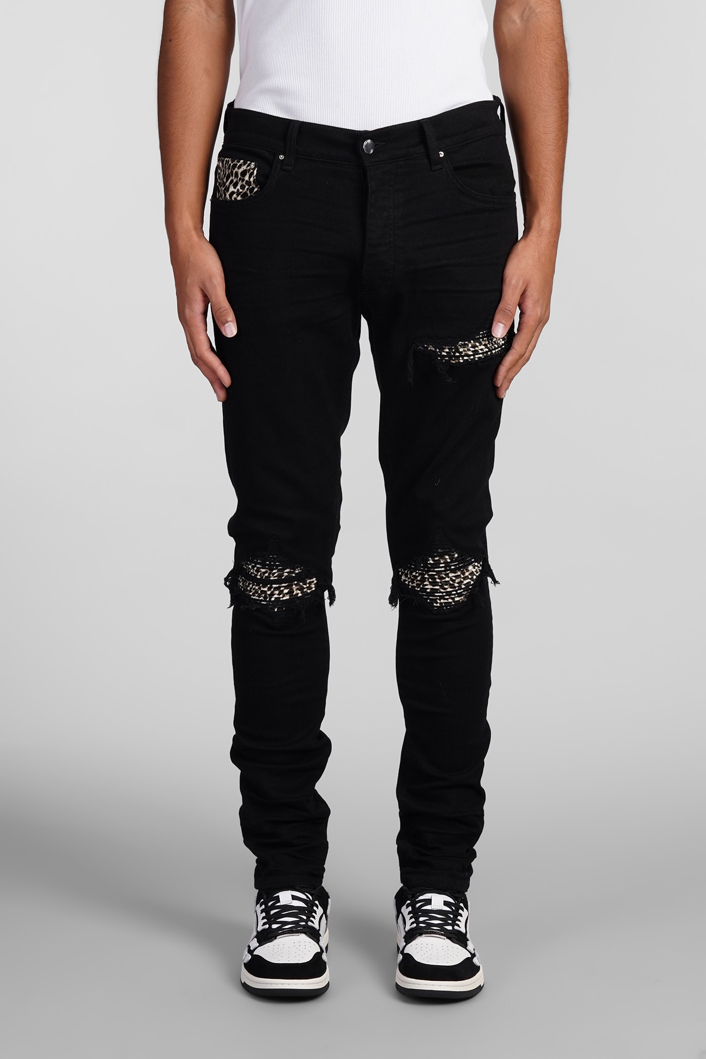 Shop Amiri Jeans In Black Cotton