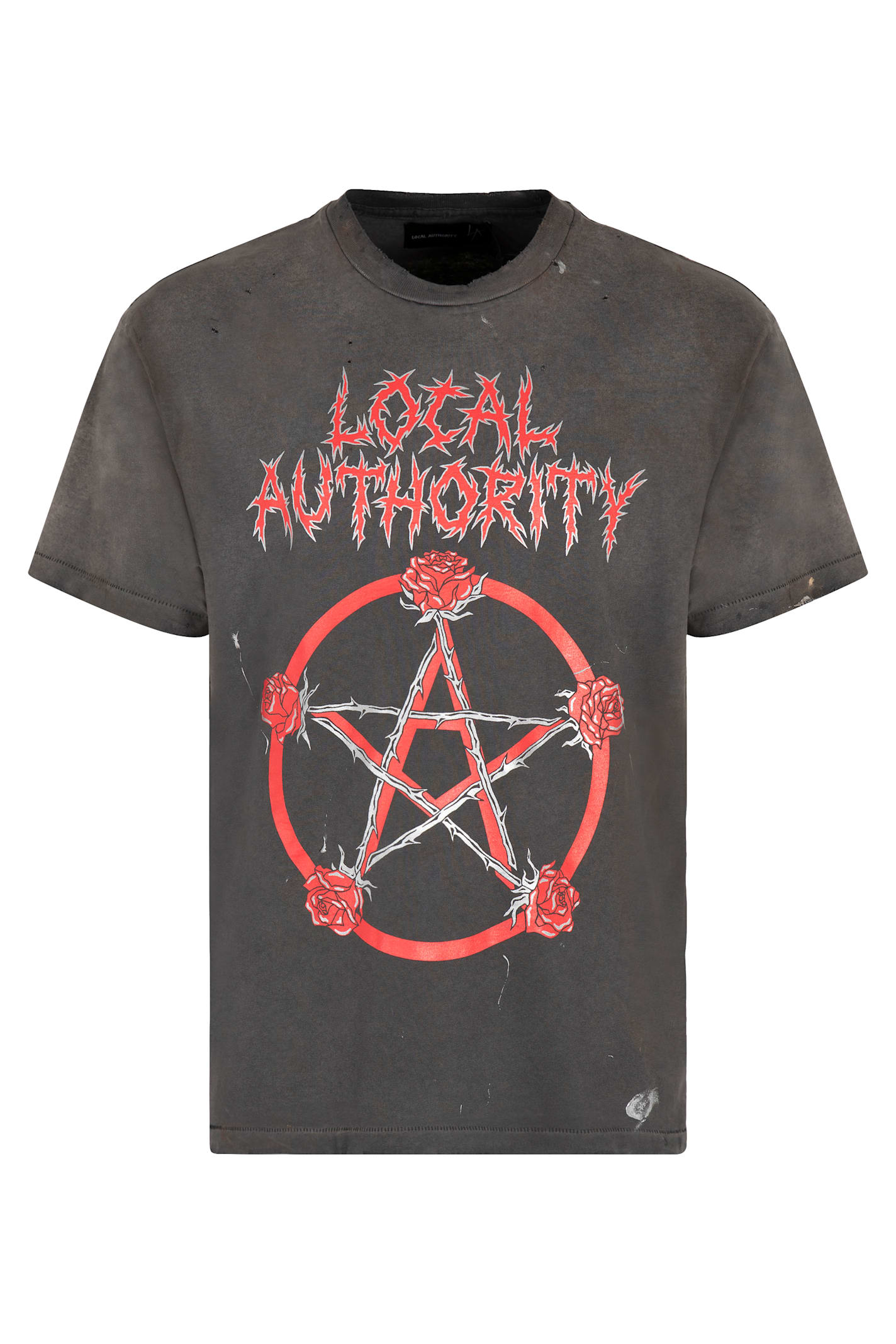 Local Authority Graphic-printed Cotton T-shirt In Gray