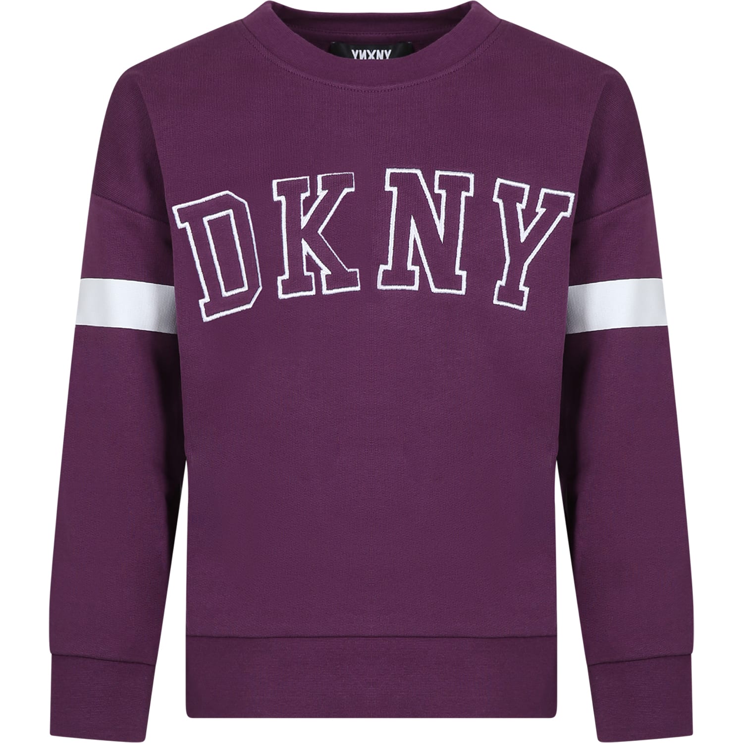 Dkny Kids' Purple Sweatshirt For Girl With Logo In Violetto